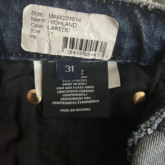 31" Modern American Highland High Waist Boyfriend Jeans Denim Laredo - Picture 7 of 8